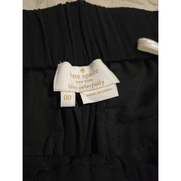 Kate Spade Live Colorfully Capri Pants Minimalist Black Tapered Trousers 00 - Picture 3 of 6